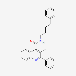 molecular formula C27H26N2O B4716080 3-methyl-2-phenyl-N-(4-phenylbutyl)quinoline-4-carboxamide 