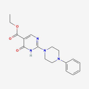 molecular formula C17H20N4O3 B4716321 Ethyl 4-oxo-2-(4-phenylpiperazin-1-yl)-1,4-dihydropyrimidine-5-carboxylate 