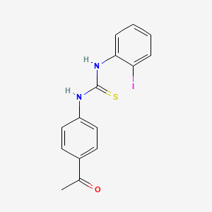 molecular formula C15H13IN2OS B4716376 1-(4-Acetylphenyl)-3-(2-iodophenyl)thiourea 
