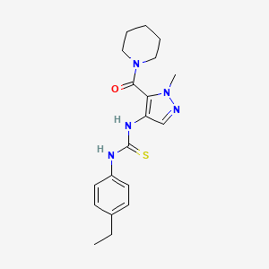 molecular formula C19H25N5OS B4716452 N-(4-ETHYLPHENYL)-N'-[1-METHYL-5-(PIPERIDINOCARBONYL)-1H-PYRAZOL-4-YL]THIOUREA 