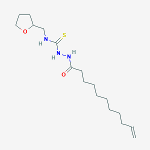 molecular formula C17H31N3O2S B4716513 N-(tetrahydrofuran-2-ylmethyl)-2-(undec-10-enoyl)hydrazinecarbothioamide 