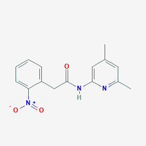 molecular formula C15H15N3O3 B4716532 N-(4,6-dimethylpyridin-2-yl)-2-(2-nitrophenyl)acetamide 