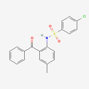 molecular formula C20H16ClNO3S B4716575 N-(2-benzoyl-4-methylphenyl)-4-chlorobenzenesulfonamide 