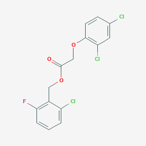 molecular formula C15H10Cl3FO3 B4716707 2-Chloro-6-fluorobenzyl 2-(2,4-dichlorophenoxy)acetate 