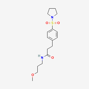molecular formula C17H26N2O4S B4716711 N-(3-METHOXYPROPYL)-3-[4-(PYRROLIDINE-1-SULFONYL)PHENYL]PROPANAMIDE 