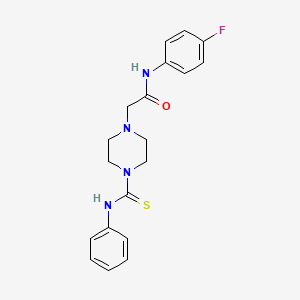 molecular formula C19H21FN4OS B4716716 N-(4-fluorophenyl)-2-[4-(phenylcarbamothioyl)piperazin-1-yl]acetamide 