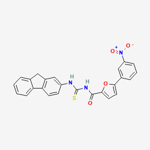 molecular formula C25H17N3O4S B4716750 N-(9H-fluoren-2-ylcarbamothioyl)-5-(3-nitrophenyl)furan-2-carboxamide 