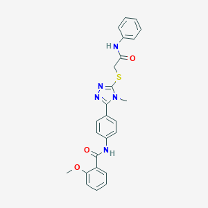 N-[4-[5-(2-anilino-2-oxoethyl)sulfanyl-4-methyl-1,2,4-triazol-3-yl]phenyl]-2-methoxybenzamide