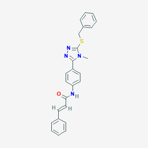 N-{4-[5-(benzylsulfanyl)-4-methyl-4H-1,2,4-triazol-3-yl]phenyl}-3-phenylacrylamide