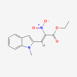 molecular formula C14H14N2O4 B4716896 ethyl (Z)-3-(1-methylindol-2-yl)-2-nitroprop-2-enoate 