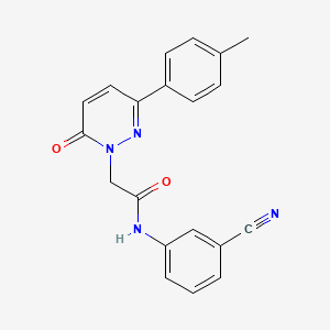 molecular formula C20H16N4O2 B4716982 N-(3-cyanophenyl)-2-[3-(4-methylphenyl)-6-oxopyridazin-1(6H)-yl]acetamide 
