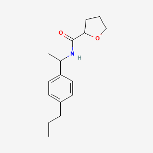 molecular formula C16H23NO2 B4717421 N-[1-(4-propylphenyl)ethyl]oxolane-2-carboxamide 