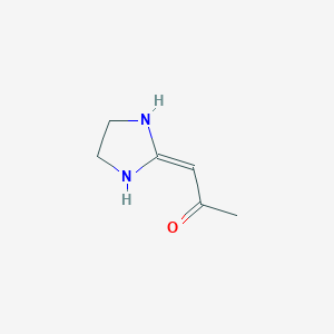 molecular formula C6H10N2O B047175 1-Imidazolidin-2-ylidenepropan-2-one CAS No. 117052-35-4