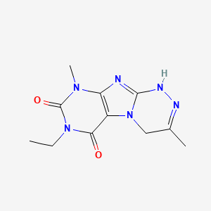 molecular formula C11H14N6O2 B4717520 7-ethyl-3,9-dimethyl-7,9-dihydro-[1,2,4]triazino[3,4-f]purine-6,8(1H,4H)-dione 