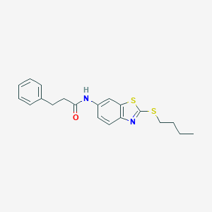N-[2-(butylsulfanyl)-1,3-benzothiazol-6-yl]-3-phenylpropanamide