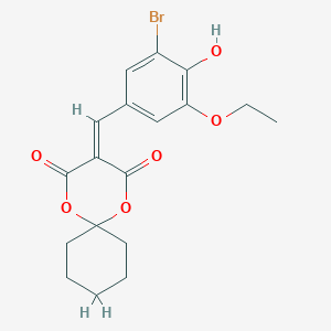 3-(3-Bromo-5-ethoxy-4-hydroxybenzylidene)-1,5-dioxaspiro[5.5]undecane-2,4-dione
