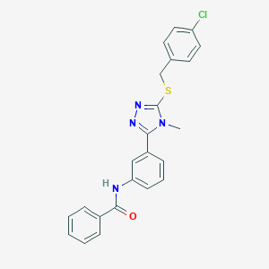 N-(3-{5-[(4-chlorobenzyl)sulfanyl]-4-methyl-4H-1,2,4-triazol-3-yl}phenyl)benzamide