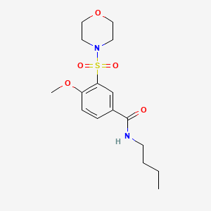 molecular formula C16H24N2O5S B4717906 N-butyl-4-methoxy-3-(morpholin-4-ylsulfonyl)benzamide 
