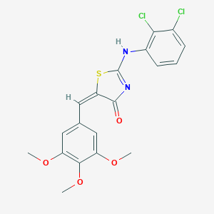 (2E,5E)-2-((2,3-dichlorophenyl)imino)-5-(3,4,5-trimethoxybenzylidene)thiazolidin-4-one