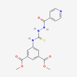 molecular formula C17H16N4O5S B4718025 DIMETHYL 5-({[2-(4-PYRIDYLCARBONYL)HYDRAZINO]CARBOTHIOYL}AMINO)ISOPHTHALATE 