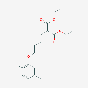 molecular formula C19H28O5 B4718049 Diethyl 2-[4-(2,5-dimethylphenoxy)butyl]propanedioate 