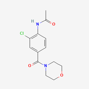 molecular formula C13H15ClN2O3 B4718088 N-[2-chloro-4-(morpholine-4-carbonyl)phenyl]acetamide 