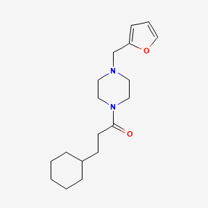 molecular formula C18H28N2O2 B4718155 3-CYCLOHEXYL-1-[4-(2-FURYLMETHYL)PIPERAZINO]-1-PROPANONE 