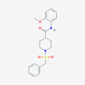 molecular formula C20H24N2O4S B4718344 N-(2-METHOXYPHENYL)-1-PHENYLMETHANESULFONYLPIPERIDINE-4-CARBOXAMIDE 