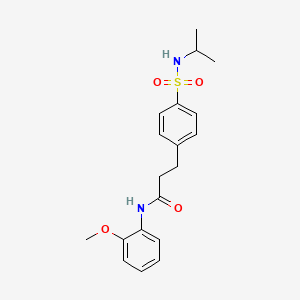 molecular formula C19H24N2O4S B4718424 N-(2-methoxyphenyl)-3-[4-(propan-2-ylsulfamoyl)phenyl]propanamide 