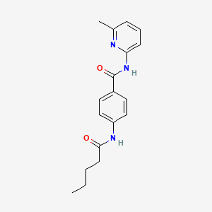 molecular formula C18H21N3O2 B4718459 N-(6-methylpyridin-2-yl)-4-(pentanoylamino)benzamide 