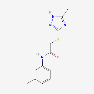 molecular formula C12H14N4OS B4718497 N~1~-(3-METHYLPHENYL)-2-[(5-METHYL-4H-1,2,4-TRIAZOL-3-YL)SULFANYL]ACETAMIDE 