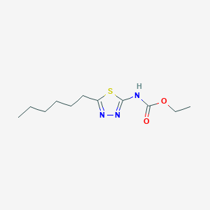 molecular formula C11H19N3O2S B4718506 ethyl N-(5-hexyl-1,3,4-thiadiazol-2-yl)carbamate 