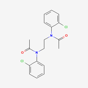 molecular formula C18H18Cl2N2O2 B4718528 N-[2-(N-acetyl-2-chloroanilino)ethyl]-N-(2-chlorophenyl)acetamide 