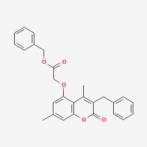 molecular formula C27H24O5 B4718550 benzyl 2-[(3-benzyl-4,7-dimethyl-2-oxo-2H-chromen-5-yl)oxy]acetate 