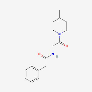 molecular formula C16H22N2O2 B4719007 N-[2-(4-methylpiperidin-1-yl)-2-oxoethyl]-2-phenylacetamide 