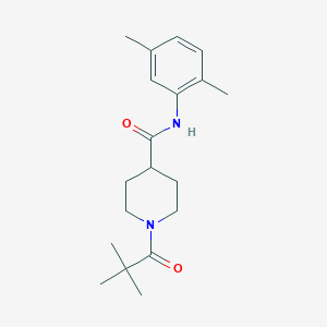 molecular formula C19H28N2O2 B4719192 N-(2,5-dimethylphenyl)-1-(2,2-dimethylpropanoyl)piperidine-4-carboxamide 