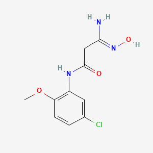 molecular formula C10H12ClN3O3 B4719194 N-(5-CHLORO-2-METHOXYPHENYL)-2-[(Z)-N'-HYDROXYCARBAMIMIDOYL]ACETAMIDE 