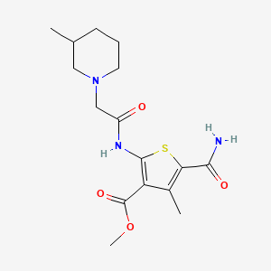 molecular formula C16H23N3O4S B4719208 METHYL 5-CARBAMOYL-4-METHYL-2-[2-(3-METHYLPIPERIDIN-1-YL)ACETAMIDO]THIOPHENE-3-CARBOXYLATE 