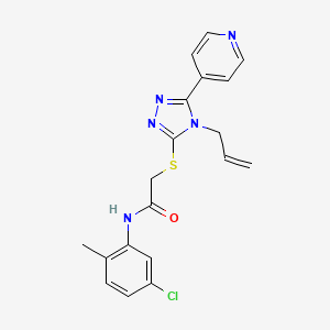 molecular formula C19H18ClN5OS B4719292 N-(5-chloro-2-methylphenyl)-2-{[4-(prop-2-en-1-yl)-5-(pyridin-4-yl)-4H-1,2,4-triazol-3-yl]sulfanyl}acetamide 