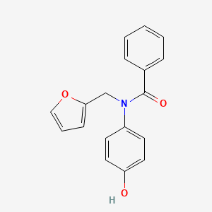 molecular formula C18H15NO3 B4719391 N-(furan-2-ylmethyl)-N-(4-hydroxyphenyl)benzamide 