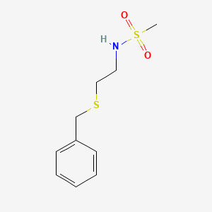 molecular formula C10H15NO2S2 B4719438 N-[2-(benzylsulfanyl)ethyl]methanesulfonamide 
