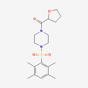 molecular formula C19H28N2O4S B4719541 TETRAHYDRO-2-FURANYL{4-[(2,3,5,6-TETRAMETHYLPHENYL)SULFONYL]PIPERAZINO}METHANONE 