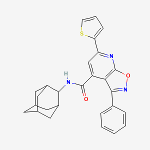 molecular formula C27H25N3O2S B4719681 N-(2-ADAMANTYL)-3-PHENYL-6-(2-THIENYL)ISOXAZOLO[5,4-B]PYRIDINE-4-CARBOXAMIDE 