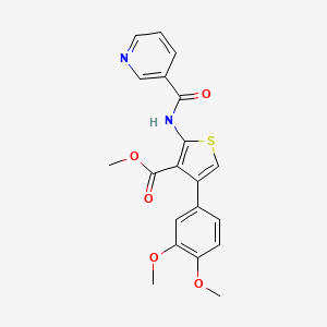 molecular formula C20H18N2O5S B4719721 METHYL 4-(3,4-DIMETHOXYPHENYL)-2-(PYRIDINE-3-AMIDO)THIOPHENE-3-CARBOXYLATE 