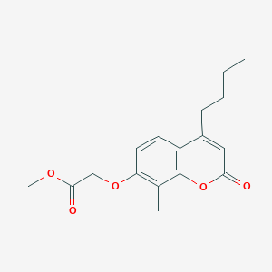 molecular formula C17H20O5 B4719823 METHYL 2-[(4-BUTYL-8-METHYL-2-OXO-2H-CHROMEN-7-YL)OXY]ACETATE 