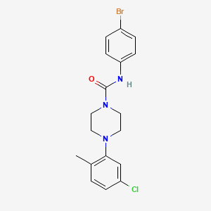 molecular formula C18H19BrClN3O B4719961 N-(4-bromophenyl)-4-(5-chloro-2-methylphenyl)piperazine-1-carboxamide 