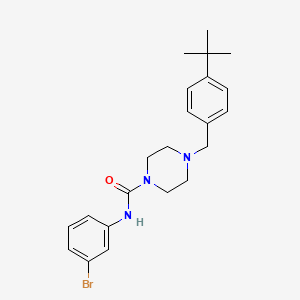 molecular formula C22H28BrN3O B4719970 N-(3-bromophenyl)-4-[(4-tert-butylphenyl)methyl]piperazine-1-carboxamide 