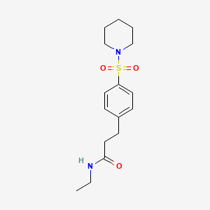 molecular formula C16H24N2O3S B4720082 N-ETHYL-3-[4-(PIPERIDINE-1-SULFONYL)PHENYL]PROPANAMIDE 