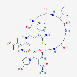 molecular formula C39H54N10O11S B047201 Amaninamide, S-deoxy-(gamma-hydroxy-ile(3))- CAS No. 124818-58-2