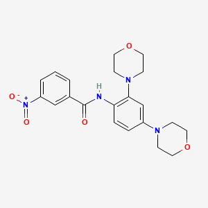 molecular formula C21H24N4O5 B4720212 N-(2,4-dimorpholin-4-ylphenyl)-3-nitrobenzamide 
